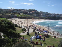 Bronte Beach ... moc př&iacute;jemn&aacute; pl&aacute;ž, tak jsme se rozhodli že se vykoupeme ...